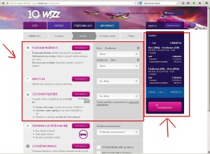 Wizz Air - návod na rezervaci letenky