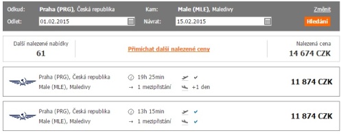 letenky maledivy
