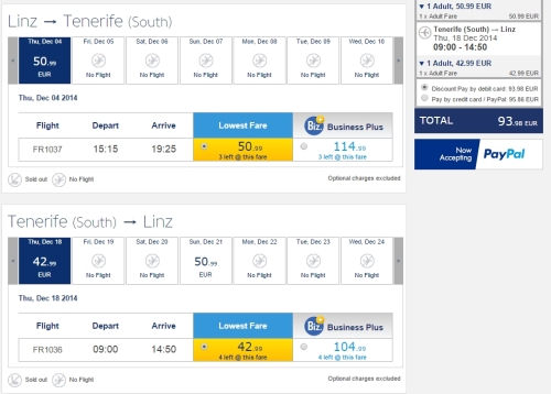 ryanair tenerife