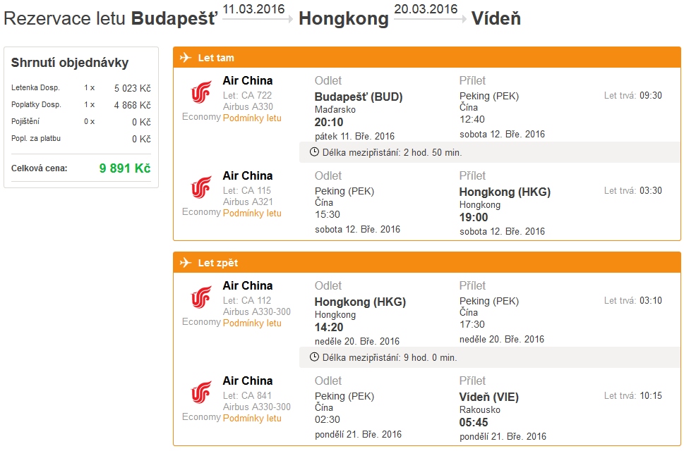 letenky do hongkongu