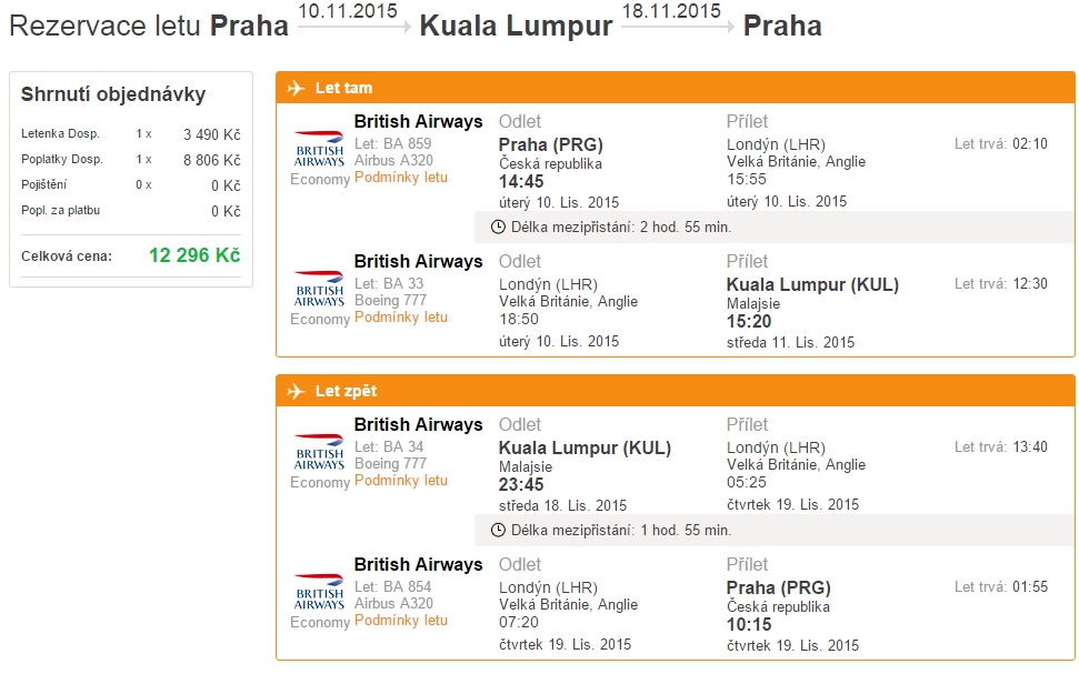 praha kuala lumpur