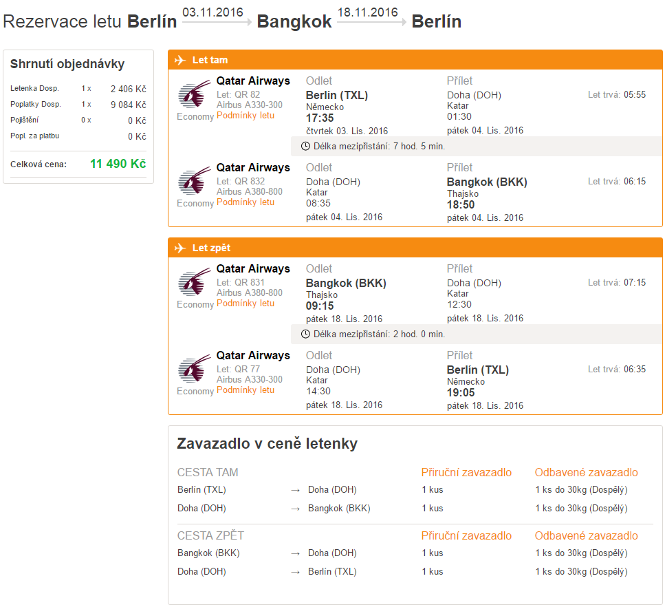 Berlín - BKK -QR