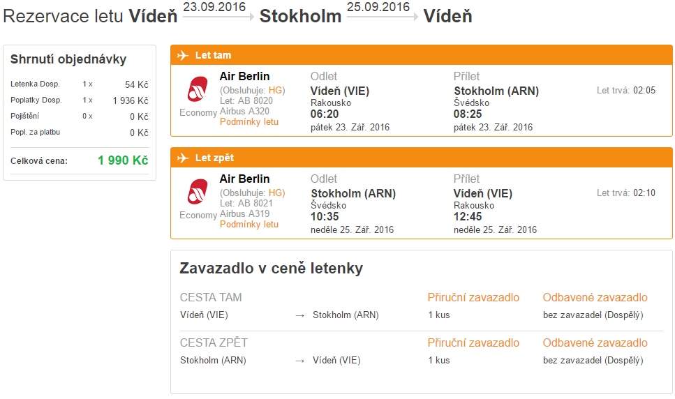 Air Berlin Stockholm